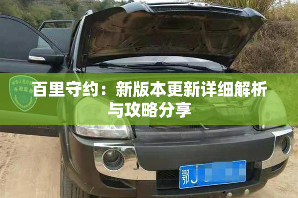 百里守约：新版本更新详细解析与攻略分享