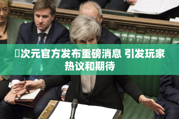 囧次元官方发布重磅消息 引发玩家热议和期待