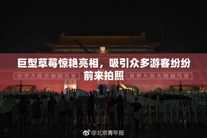 巨型草莓惊艳亮相，吸引众多游客纷纷前来拍照