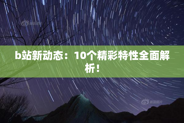 b站新动态：10个精彩特性全面解析！