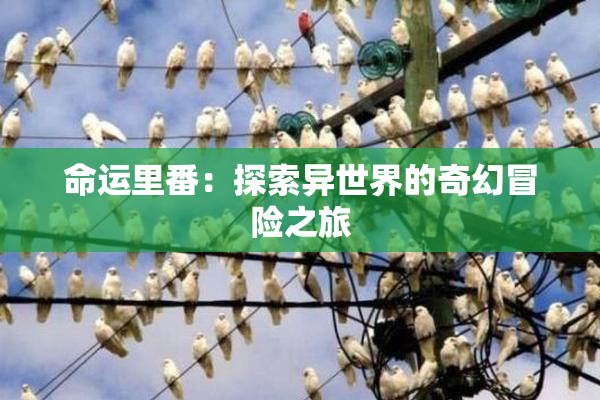 命运里番：探索异世界的奇幻冒险之旅