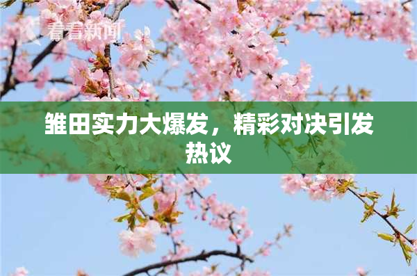 雏田实力大爆发，精彩对决引发热议