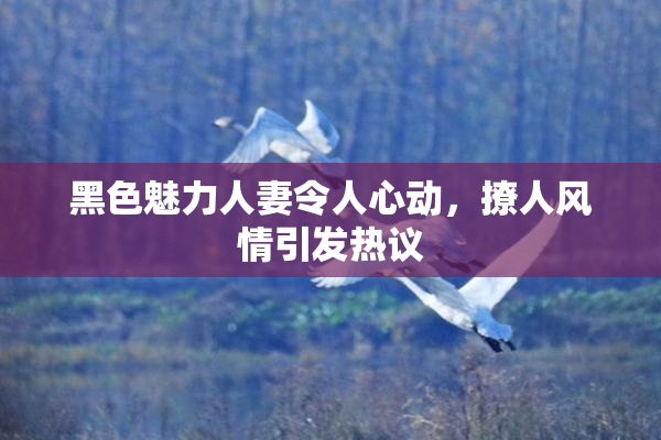 黑色魅力人妻令人心动，撩人风情引发热议