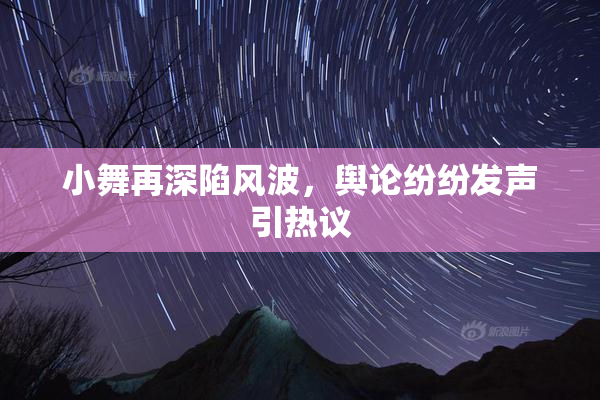 小舞再深陷风波，舆论纷纷发声引热议