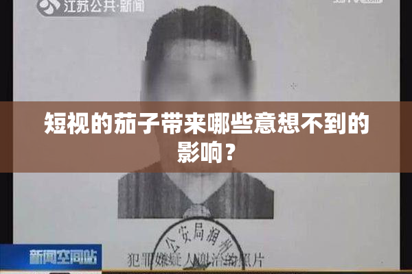短视的茄子带来哪些意想不到的影响？