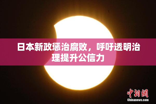 日本新政惩治腐败，呼吁透明治理提升公信力