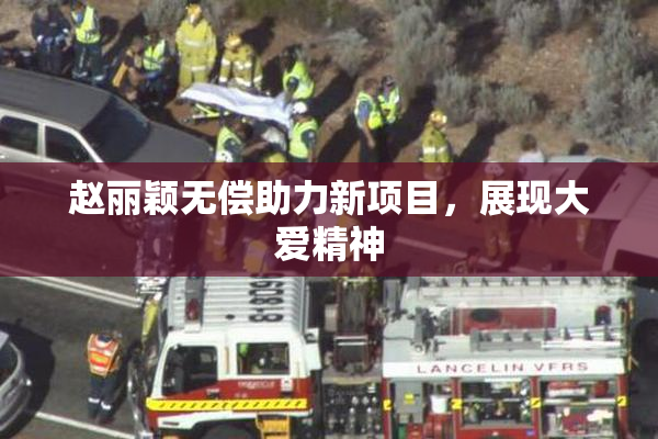 赵丽颖无偿助力新项目，展现大爱精神