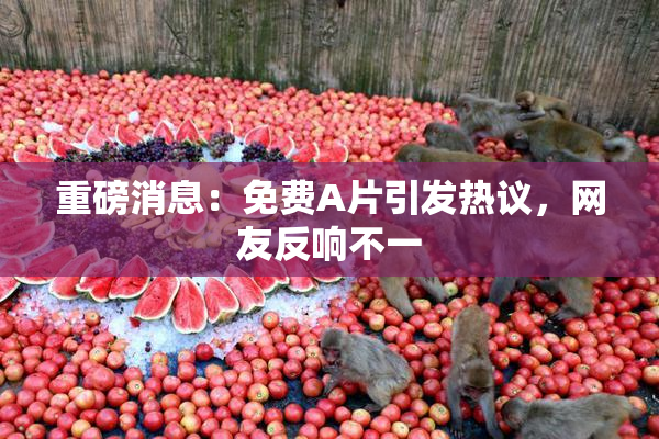 重磅消息：免费A片引发热议，网友反响不一