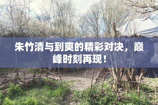 朱竹清与到爽的精彩对决，巅峰时刻再现！