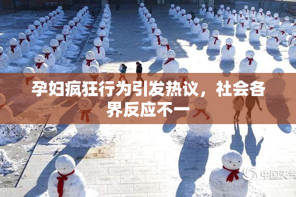 孕妇疯狂行为引发热议，社会各界反应不一