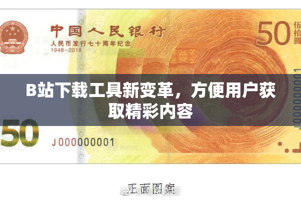 B站下载工具新变革，方便用户获取精彩内容