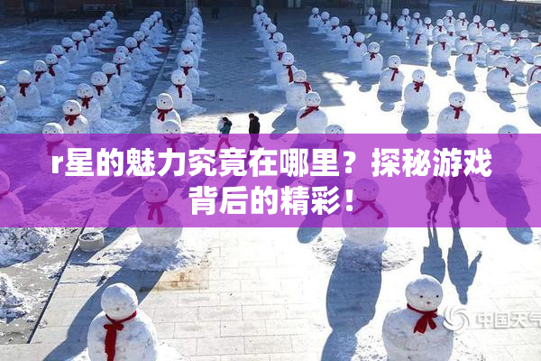 r星的魅力究竟在哪里？探秘游戏背后的精彩！