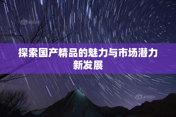 探索国产精品的魅力与市场潜力新发展