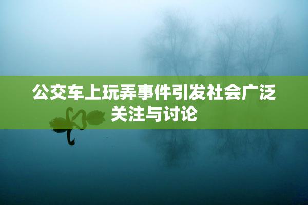 公交车上玩弄事件引发社会广泛关注与讨论