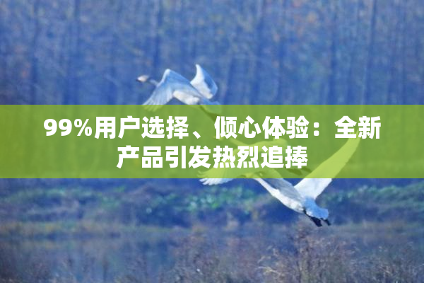 99%用户选择、倾心体验：全新产品引发热烈追捧