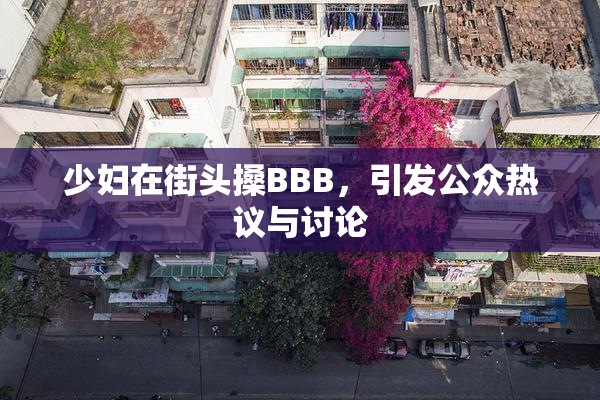 少妇在街头搡BBB，引发公众热议与讨论