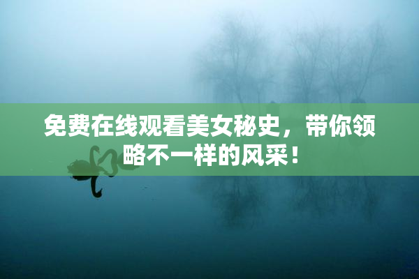 免费在线观看美女秘史，带你领略不一样的风采！