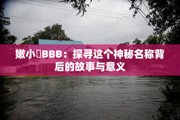 嫩小槡BBB：探寻这个神秘名称背后的故事与意义