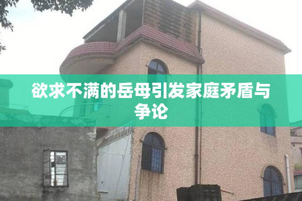 欲求不满的岳母引发家庭矛盾与争论