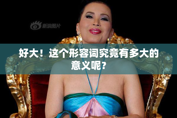 好大！这个形容词究竟有多大的意义呢？