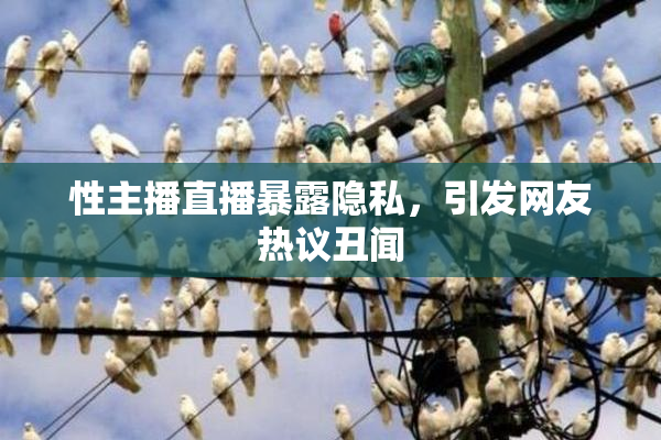 性主播直播暴露隐私，引发网友热议丑闻