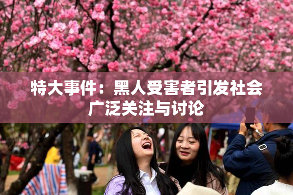 特大事件：黑人受害者引发社会广泛关注与讨论