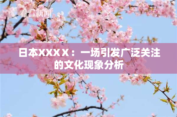 日本XXXⅩ：一场引发广泛关注的文化现象分析
