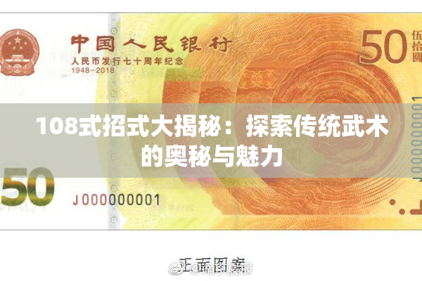 108式招式大揭秘：探索传统武术的奥秘与魅力