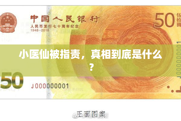 小医仙被指责，真相到底是什么？