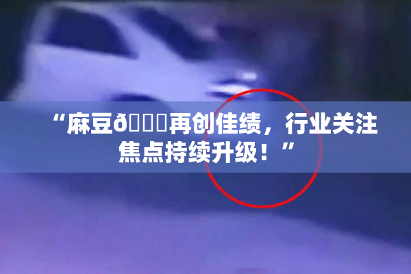 “麻豆🔞再创佳绩，行业关注焦点持续升级！”