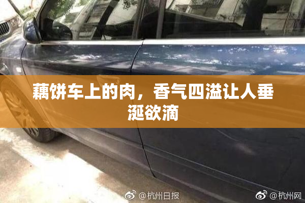 藕饼车上的肉，香气四溢让人垂涎欲滴