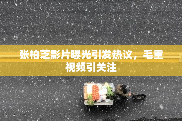 张柏芝影片曝光引发热议，毛重视频引关注