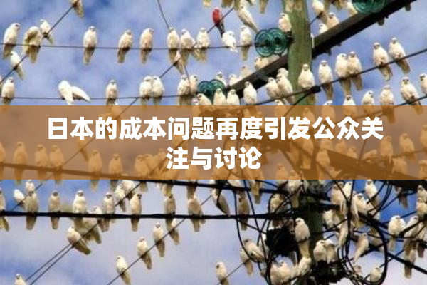 日本的成本问题再度引发公众关注与讨论