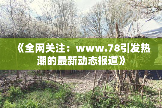 《全网关注：www.78引发热潮的最新动态报道》