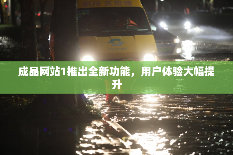 成品网站1推出全新功能，用户体验大幅提升