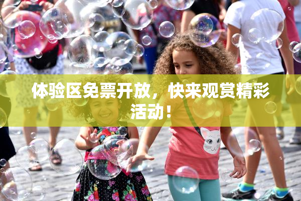 体验区免票开放，快来观赏精彩活动！