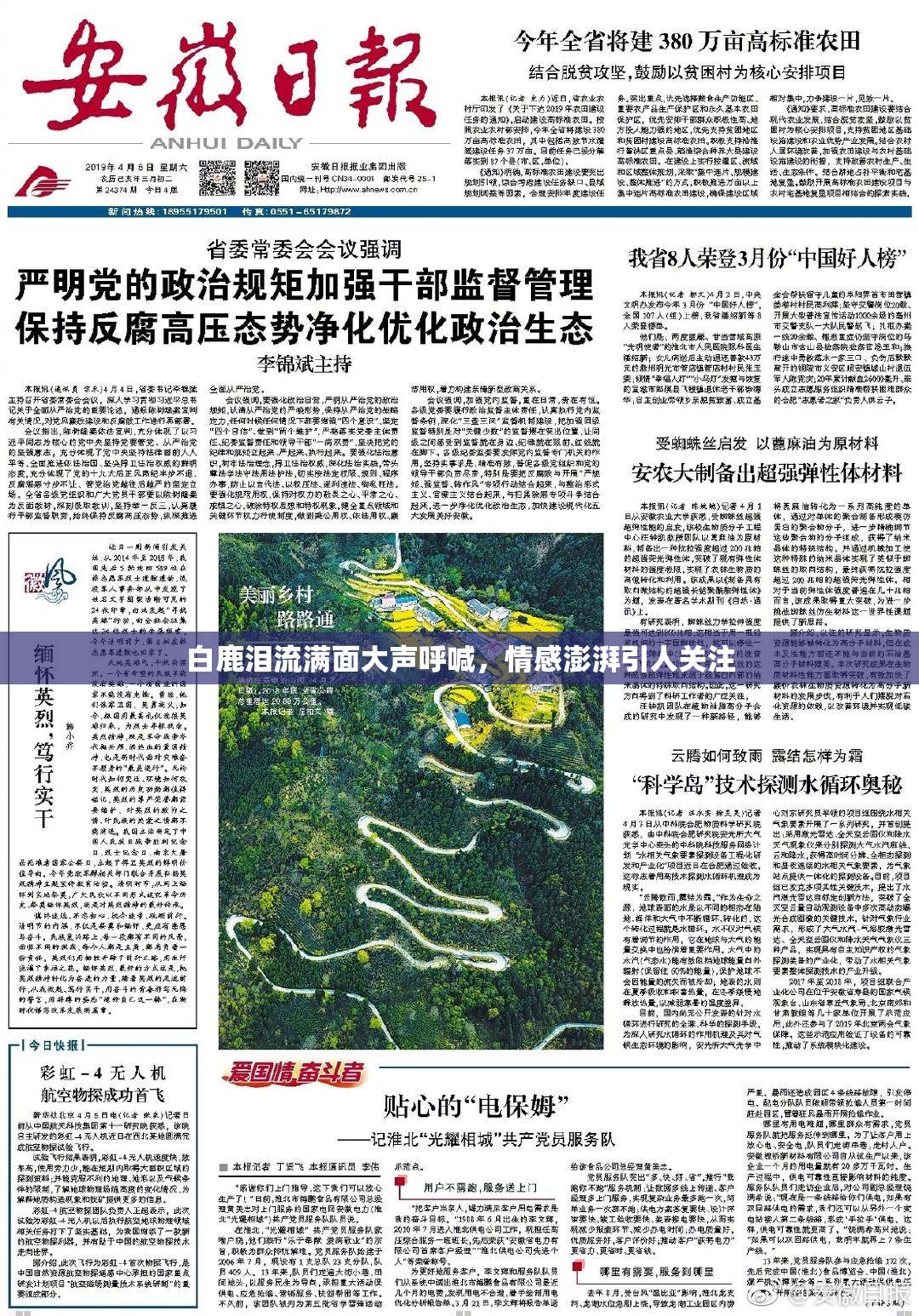 白鹿泪流满面大声呼喊，情感澎湃引人关注