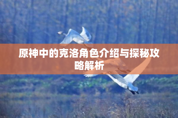原神中的克洛角色介绍与探秘攻略解析