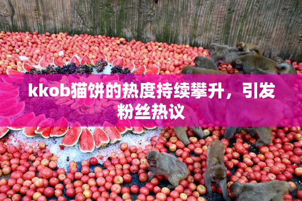 kkob猫饼的热度持续攀升，引发粉丝热议