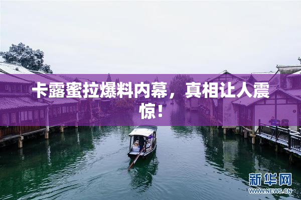 卡露蜜拉爆料内幕，真相让人震惊！
