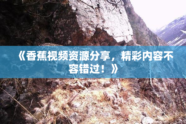 《香蕉视频资源分享，精彩内容不容错过！》