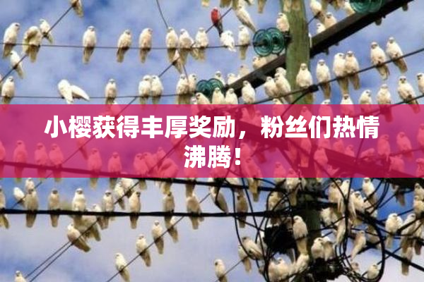 小樱获得丰厚奖励，粉丝们热情沸腾！