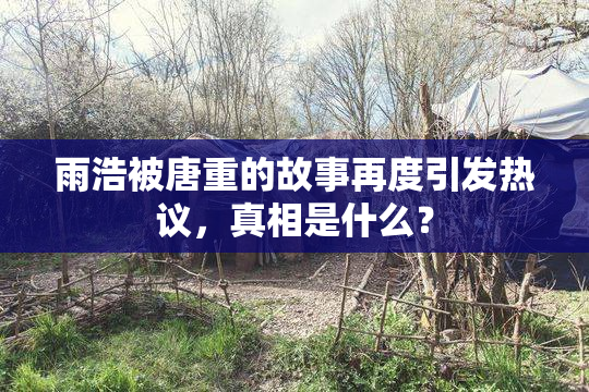 雨浩被唐重的故事再度引发热议，真相是什么？