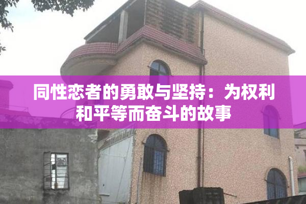 同性恋者的勇敢与坚持：为权利和平等而奋斗的故事