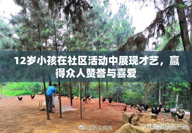 12岁小孩在社区活动中展现才艺，赢得众人赞誉与喜爱