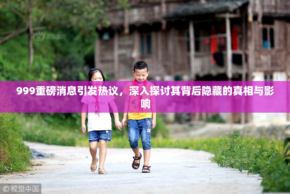 999重磅消息引发热议，深入探讨其背后隐藏的真相与影响