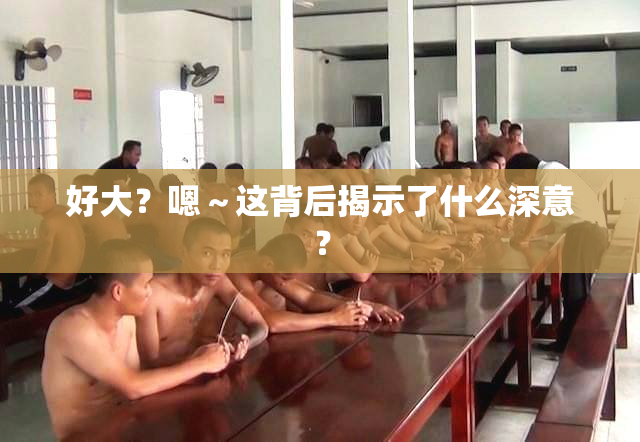好大？嗯～这背后揭示了什么深意？