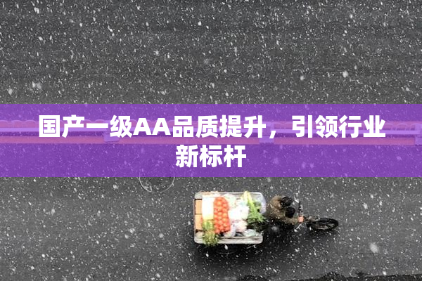 国产一级AA品质提升，引领行业新标杆