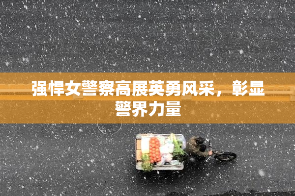 强悍女警察高展英勇风采，彰显警界力量