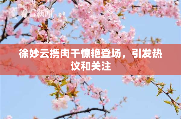 徐妙云携肉干惊艳登场，引发热议和关注